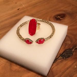 Kendra Scott Aurora Collection Red and Gold